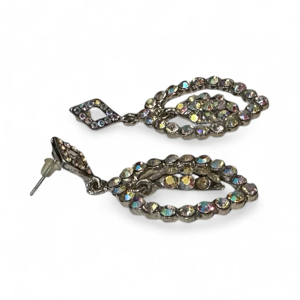✨Iridescent Rhinestone Drop Earrings - Picture 3 of 3